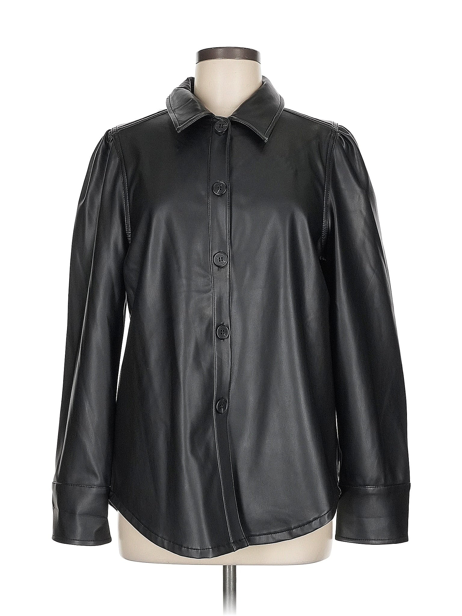 Michael Stars Faux Leather Jacket Size on sale M